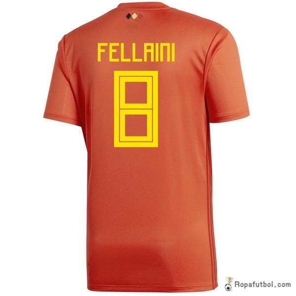 Camiseta Belgica Replica Primera Ropa Fellaini 2018 Rojo